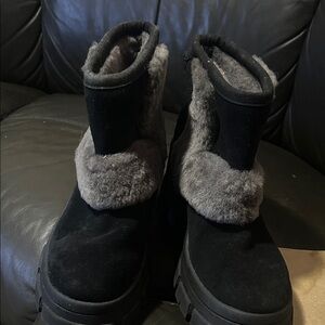 UGG Black and Gray Winter Boots